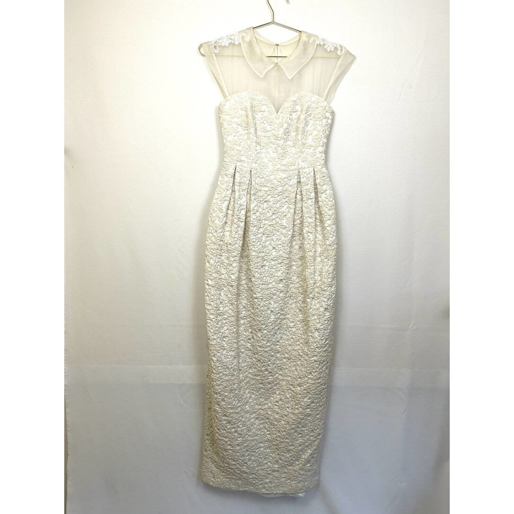 Dolores Promesas Bridal Dress Sheer Collar Sweetheart 40